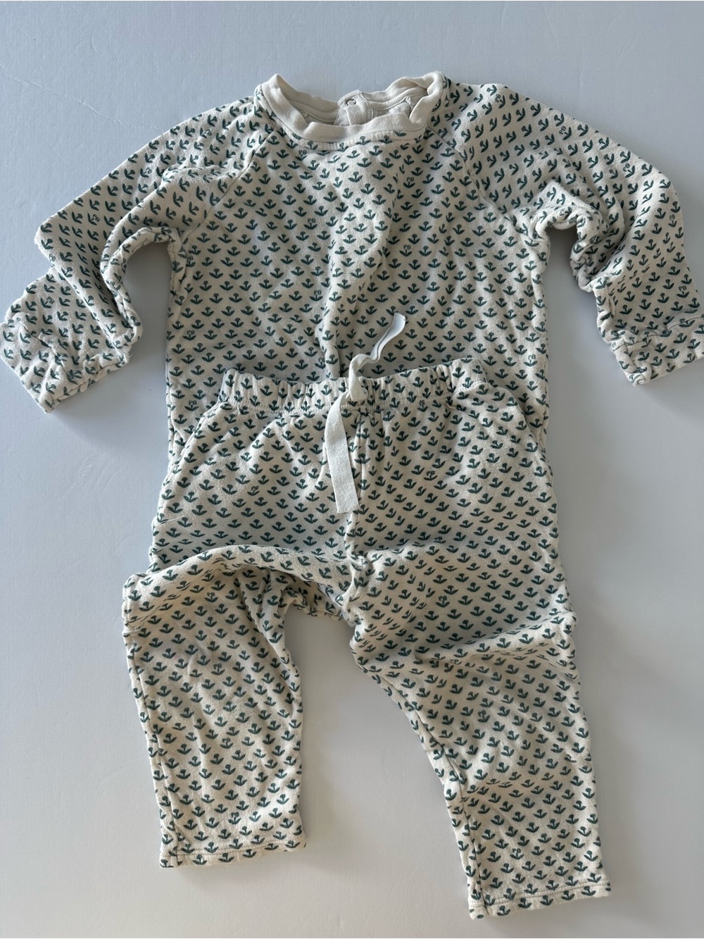 Petit Bateau Toddler Girls 2 Piece Cotton Set Long Sleeves Size 2/3T